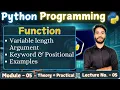 L-5 5 Variable Length Arguments args kwargs Python Functions