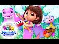 Download Lagu Dora \u0026 Boots' Baby Sea Animal Sound Safari! w/ Swiper \u0026 Boots | Dora's Mermaid Adventures #1