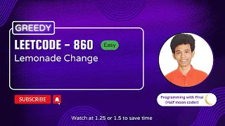 Lemonade Change Leetcode 860 Approach Code with explanation