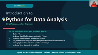 Introduction to Python for Data Analysis Absolute Beginner s Guide