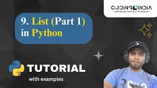 Python List Part 1 Python Tutorial for Absolute Beginners in Hindi Coding India