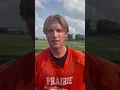 Cedar Rapids Prairie senior quarterback Cael Kongshaug