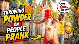 Throwing Powder At People Prank || MOUZ PRANK