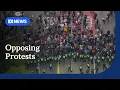 Download Lagu Police separate opposing protest groups in Melbourne | ABC NEWS