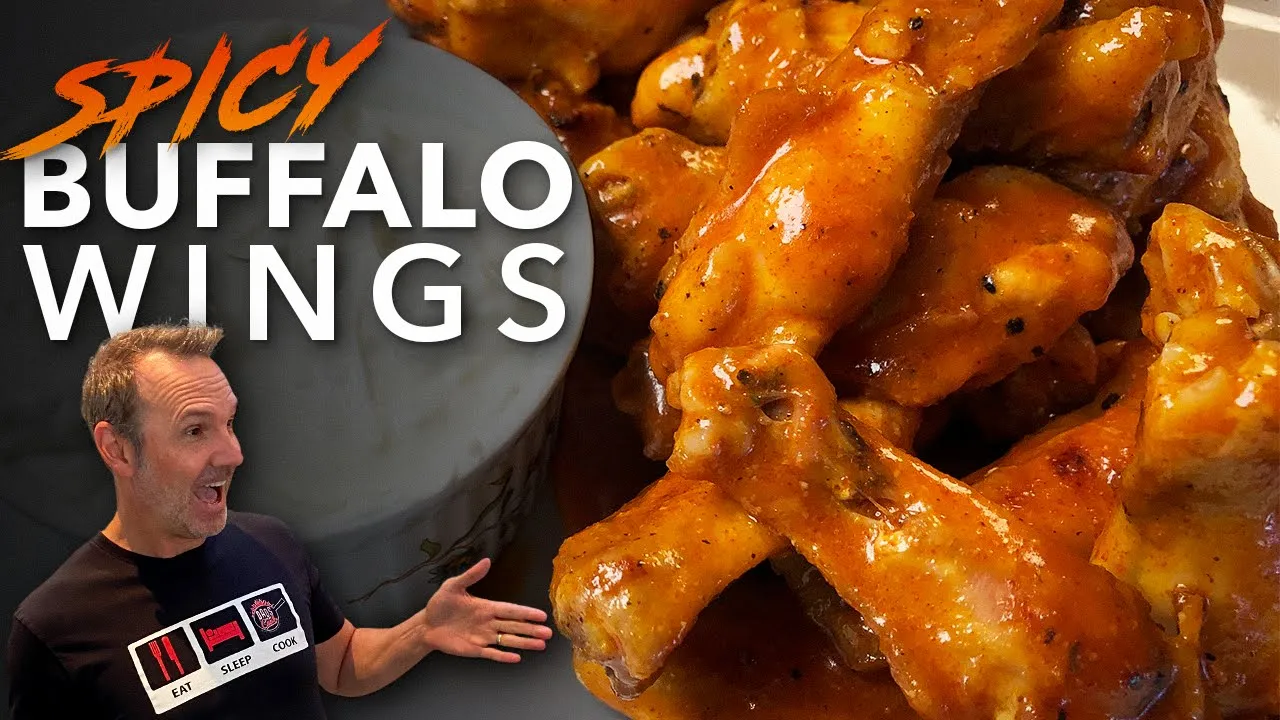 SPICY BUFFALO CHICKEN WINGS   BLUE CHEESE DIPPING SAUCE   DADS THAT COOK