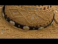 Silver Rivet Ellipse Black Leather Hat Decoration Belt Hat Deco Belt Series Ep 2