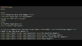 Quiz with Images using Javascript HTML and CSS