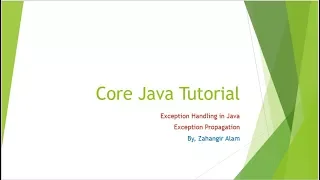 38 Core Java - Exception propagation with live coding Bangla tutorial