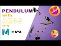 simple PENDULUM WITH ARCS 3D animation with Autodesk MAYA 2022 beginer class