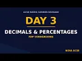 GCSE Maths Day 3 Decimals Percentages FDP Conversions Year 10 Summer Revision - Nova GCSE