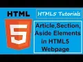 HTML5 Tutorials - 3