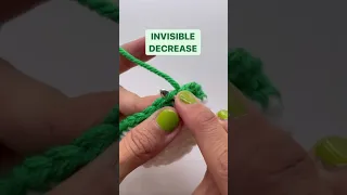 CROCHET How to do invisible decrease