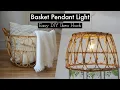 DIY Basket Pendant Light EASY IKEA HACK in just a few minutes Ety