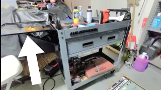 Modding the U S GENERAL 30 in Service Cart Folding Side Tray