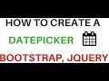 jquery datepicker date month calendar with bootstrap 3 3 7