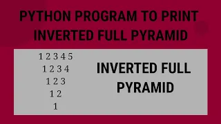 Python Program to Print Inverted Pyramid CCBP