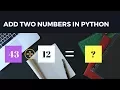 Python Program to add two numbers Hindi Urdu
