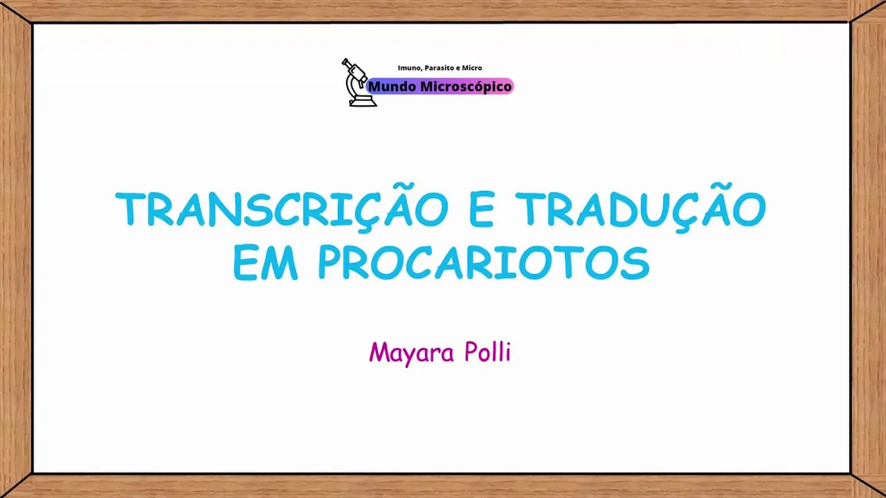 Transcrição e Tradução em Procariotos