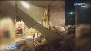 В Омске в результате возгорания самогонного аппарата произошел хлопок и разрушилась стена в доме