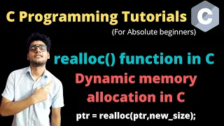 14 4 - realloc function in C programming Dynamic memory allocation in C C Tutorials
