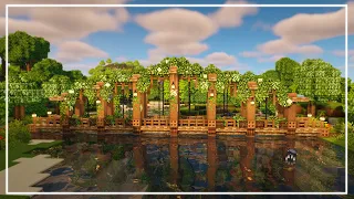 Minecraft AESTHETIC COTTAGECORE BRIDGE Como Construir un PUENTE estilo COTTAGECORE de MADERA