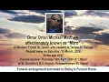 MTV OBITUARIES FOR WEDNESDAY 15TH APRIL 2026