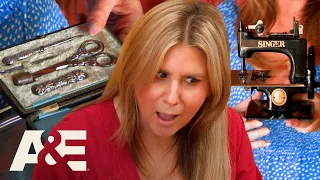 Storage Wars Brandi Stitches up HUGE Profit from Victorian Sewing Kit A E