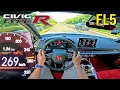 HONDA CIVIC TYPE R FL5 TOP SPEED on AUTOBAHN
