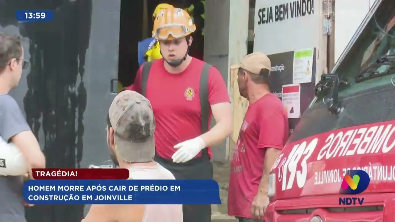 Tragédia! Homem morre após cair de prédio em construção em Joinville