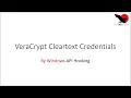 VeraCrypt Cleartext Credentials by Win32 API Hooking