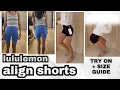 LULULEMON ALIGN SHORTS Try-On Size Comparison 4 vs 6 SZ 4 vs 6