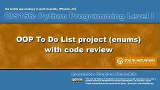 Python 09H - OOP To Do List Enums with code review