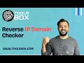 How to use Reverse IP Domain Checker WWW TOOLSBOX COM