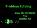 Excel Sheet Column Title Leetcode 168