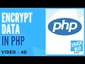 Encrypt data in PHP PHP tutorial Learn PHP programming hashing algorithm in PHP
