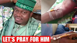 actor muyiwa ademola authentic seriously ill on sick bed wife in tears lets pray for him