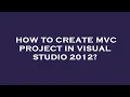 How to create c project in visual studio 2012