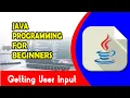 Java Programming Tutorial -5- Accepting User Input