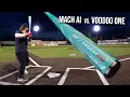 Hitting with the 2024 RAWLINGS MACH AI vs DeMarini Voodoo One BBCOR Baseball Bat Review