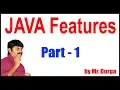 Java tutorials Java Features Part - 1 By Durga Sir