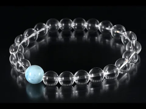 ラリマー入り水晶8mm玉 ブレスレット｜天然石 通販 キラリ石