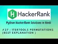 Hackerrank Itertools Permutations Python HackerRank Solutions in Hindi