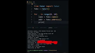 Python - Faker generate fake user data