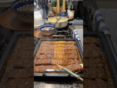 صينية الكباب التركي باللحمة و الفراخ مع الارز الاصفر .وصفة خطيرة من مطبخ مروة  الشافعي