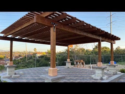 Download MP3 PERGOLA DE MADERA CON COLUMNAS DE BLOQUE. PASO A PASO