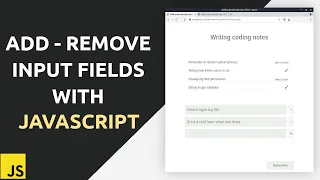 Add remove input fields dynamically using JavaScript Todo list with javascript