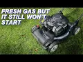 Murray mower won t start unless you put gasoline in the Carburetor
