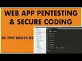 Web Application Penetration Testing and Secure Coding - PHP Basics