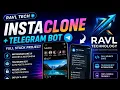 Instagram Clone with Telegram Bot Complete Working Project