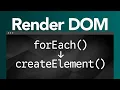 Practice Rendering to the DOM Vanilla CSS for Styling